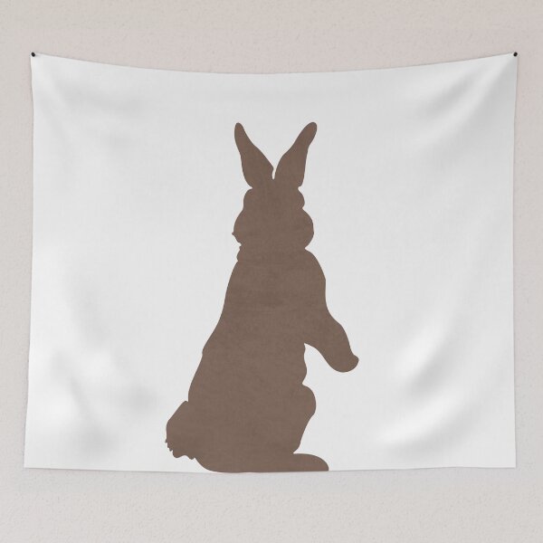 Item preview, Minimal Rabbit Silhouette - Scandinavian Nursery Decor - Animal Friends - For Kids Room - Brown designed and sold by Studio Grafiikka.