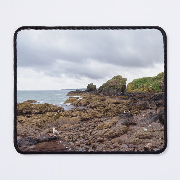 Item preview, Rugged Scottish Coastline in St. Abbs on a Cloudy, Moody Day designed and sold by vryandesigns.