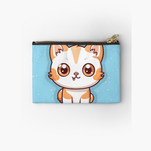 Item preview, Cute Little Cat on Blue Background: Sweetness and Cuteness in an Enchanting Design designed and sold by Neuronexia.