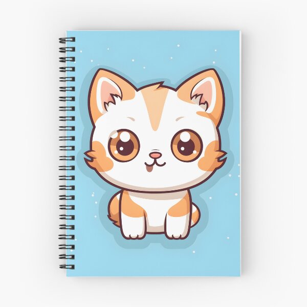 Item preview, Cute Little Cat on Blue Background: Sweetness and Cuteness in an Enchanting Design designed and sold by Neuronexia.
