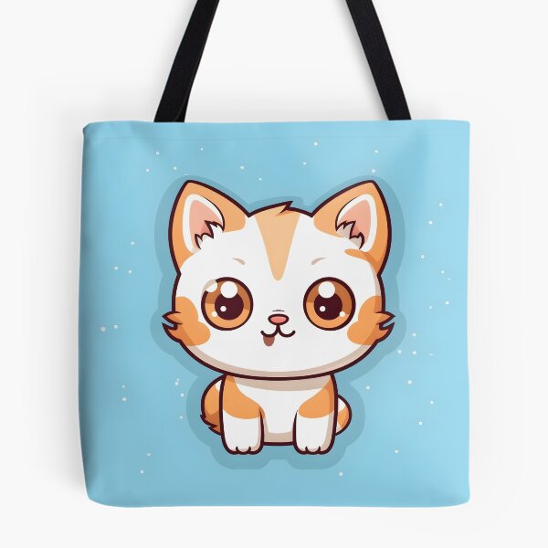 Item preview, Cute Little Cat on Blue Background: Sweetness and Cuteness in an Enchanting Design designed and sold by Neuronexia.