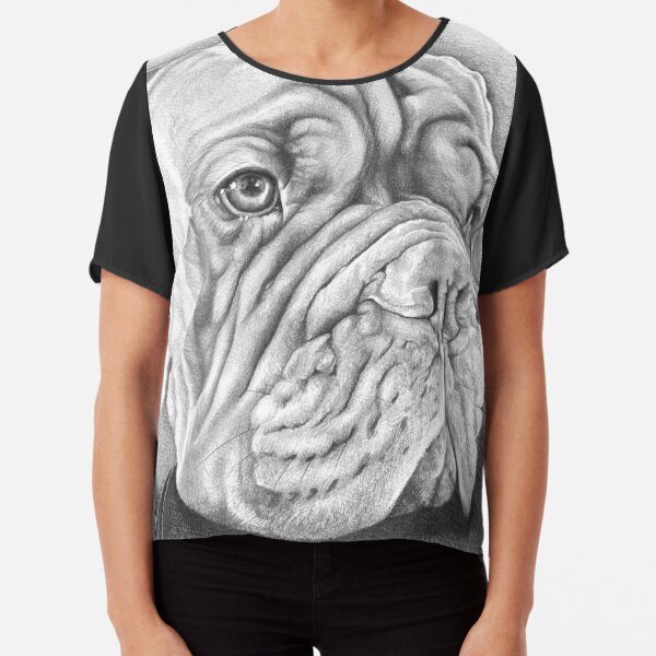 Die Bordeauxdogge Chiffon Top