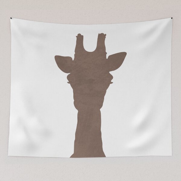Artikelvorschau, Minimale Giraffensilhouette - Skandinavisches Kinderzimmerdekor - Tierfreunde - Für Kinderzimmer - Braun entworfen und verkauft von Studio Grafiikka.