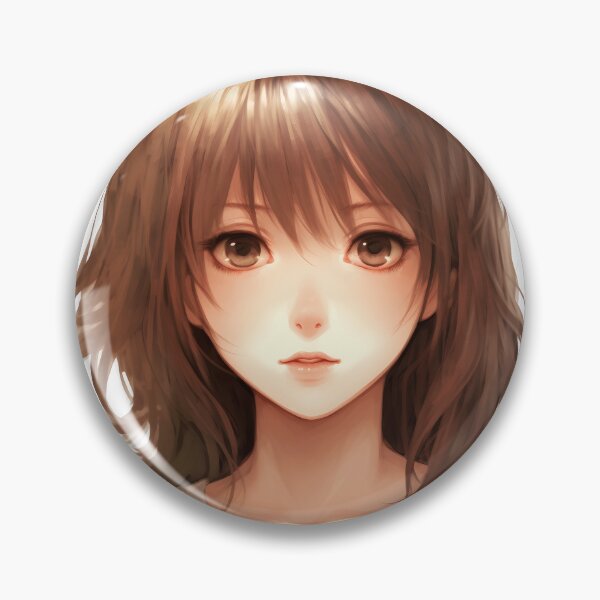 Item preview, Manga Girl with Brown Eyes: Mystery and Elegance in an Enchanting Design designed and sold by Neuronexia.