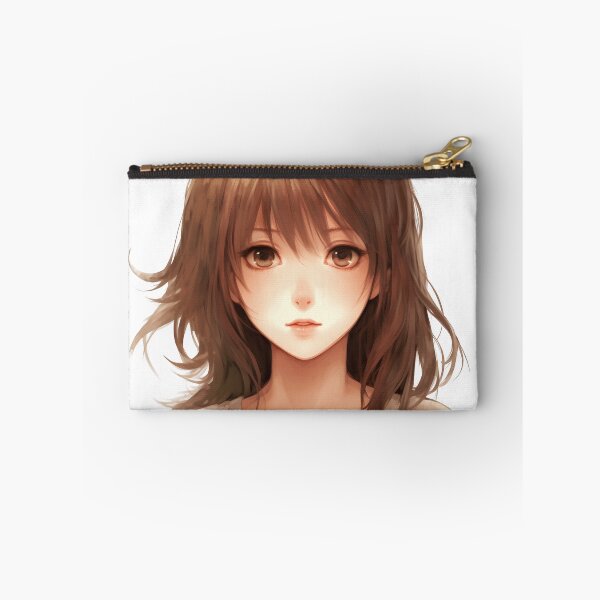 Item preview, Manga Girl with Brown Eyes: Mystery and Elegance in an Enchanting Design designed and sold by Neuronexia.