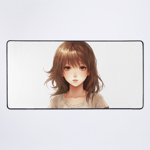 Item preview, Manga Girl with Brown Eyes: Mystery and Elegance in an Enchanting Design designed and sold by Neuronexia.