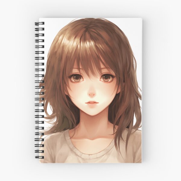 Item preview, Manga Girl with Brown Eyes: Mystery and Elegance in an Enchanting Design designed and sold by Neuronexia.