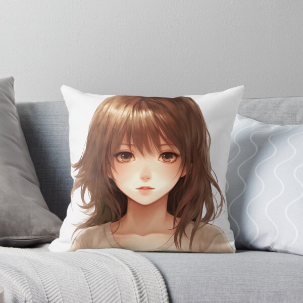 Item preview, Manga Girl with Brown Eyes: Mystery and Elegance in an Enchanting Design designed and sold by Neuronexia.