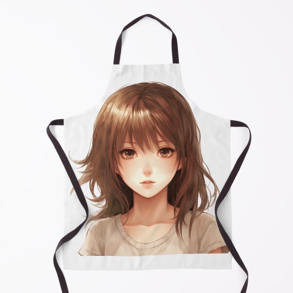 Item preview, Manga Girl with Brown Eyes: Mystery and Elegance in an Enchanting Design designed and sold by Neuronexia.