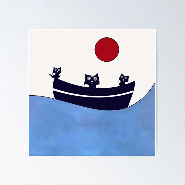 Item preview, Cats in A Boat designed and sold by ImperialLily.