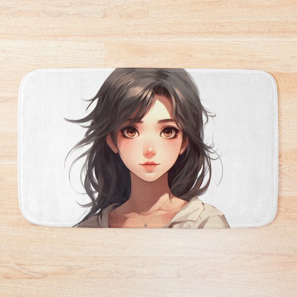 Item preview, Manga Girl with Brown Hair: Elegance and Charm in an Artistic Fusion designed and sold by Neuronexia.