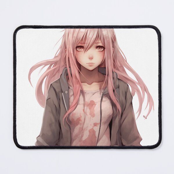 Item preview, Manga Girl with Pink Hair: Elegance and Charm in a Captivating Design designed and sold by Neuronexia.