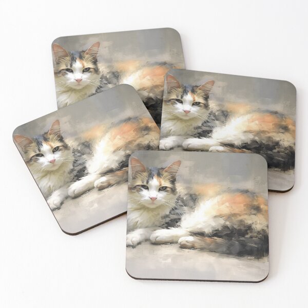 Item preview, Tabby Tranquility Floor Repose designed and sold by Paintings By Simon .