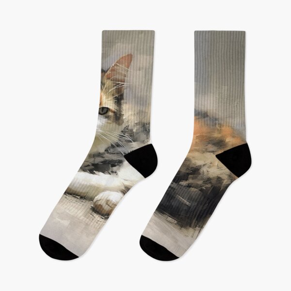 Item preview, Tabby Tranquility Floor Repose designed and sold by Paintings By Simon .