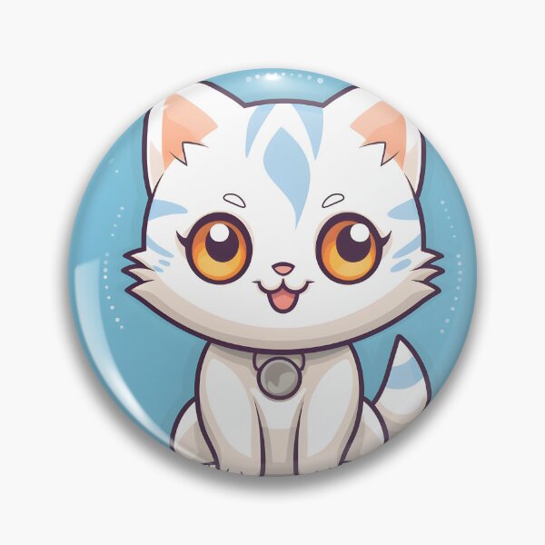 Item preview, Kawaii Cat with a Small Gray Talisman: Sweetness and Luck in an Adorable Design designed and sold by Neuronexia.