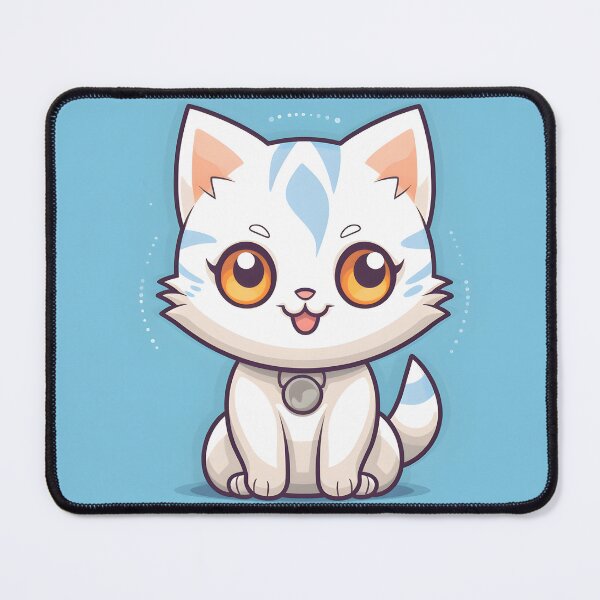 Item preview, Kawaii Cat with a Small Gray Talisman: Sweetness and Luck in an Adorable Design designed and sold by Neuronexia.