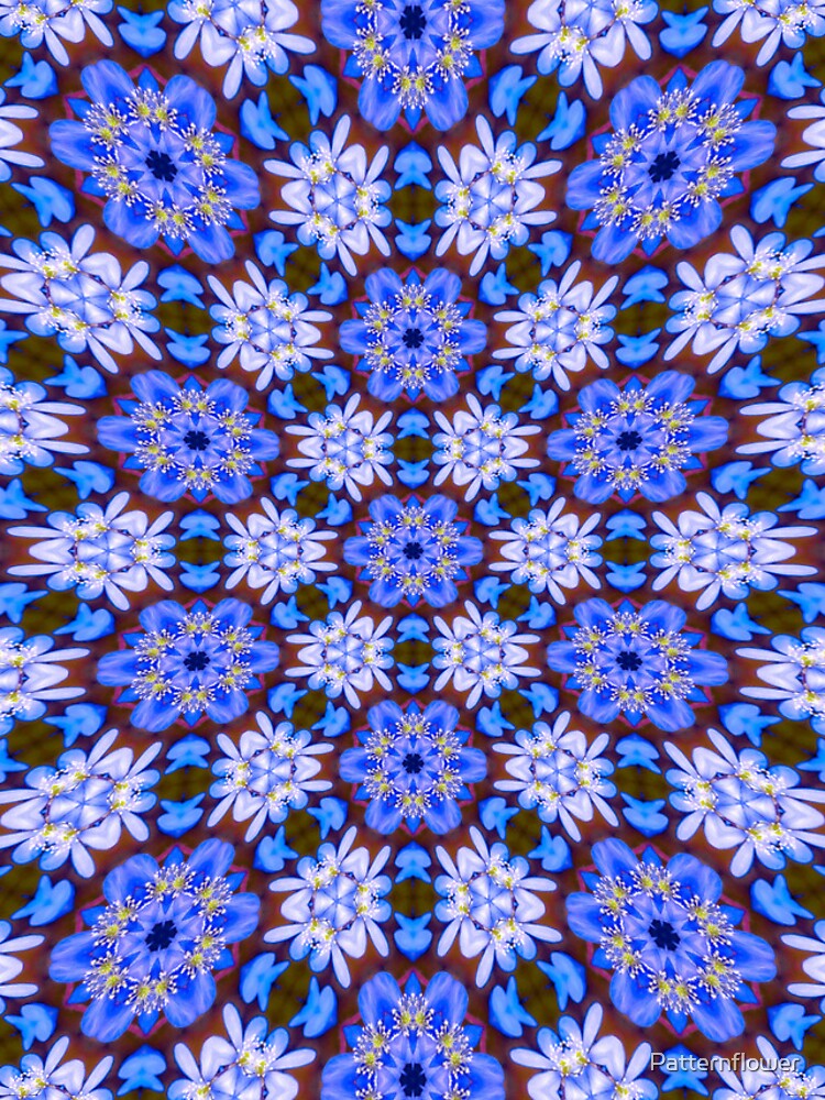 Thumbnail 4 of 4, iPhone Case, Blue Hepatica Pattern designed and sold by Patternflower.