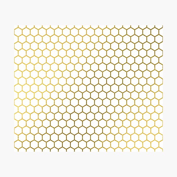 Item preview, White & Gold Hexagon Pattern designed and sold by idovedesign.