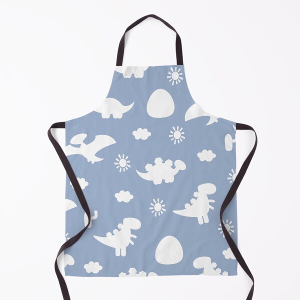 Item preview, Dinosaur Dinos cartoon silhouette Blue and White designed and sold by Ladies-Boutique.