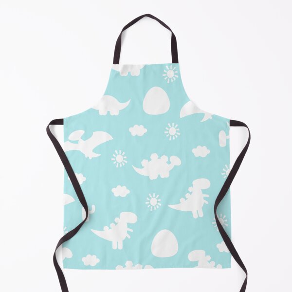 Item preview, Dinosaur Dinos cartoon silhouette Blue and White designed and sold by Ladies-Boutique.