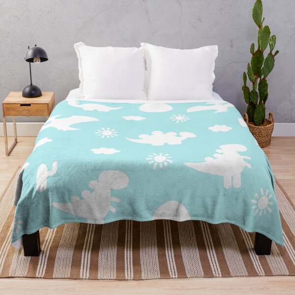 Item preview, Dinosaur Dinos cartoon silhouette Blue and White designed and sold by Ladies-Boutique.