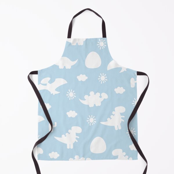 Item preview, Dinosaur Dinos cartoon silhouette Blue and White designed and sold by Ladies-Boutique.