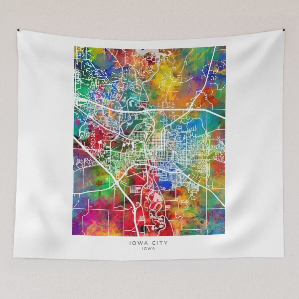 Item preview, Iowa City Map designed and sold by ArtPrints.