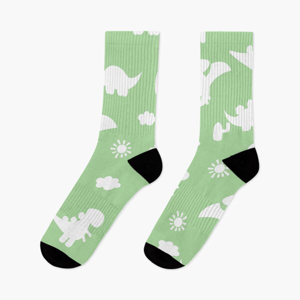 Item preview, Dinosaur Dinos cartoon silhouette Green and White designed and sold by Ladies-Boutique.