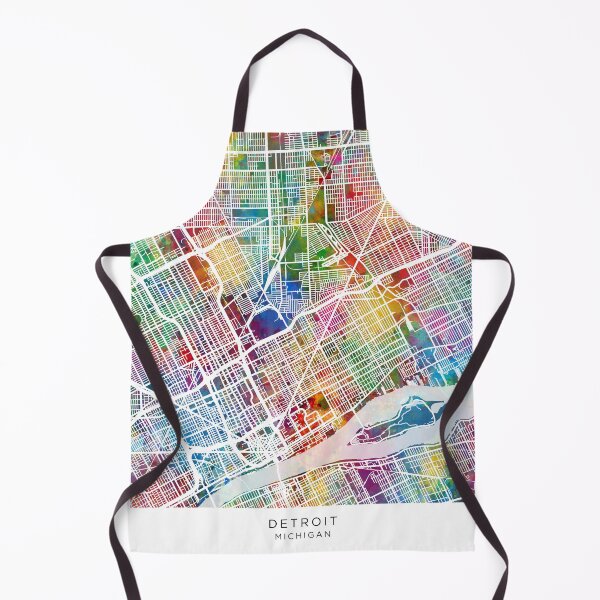 Item preview, Detroit Michigan City Map designed and sold by ArtPrints.