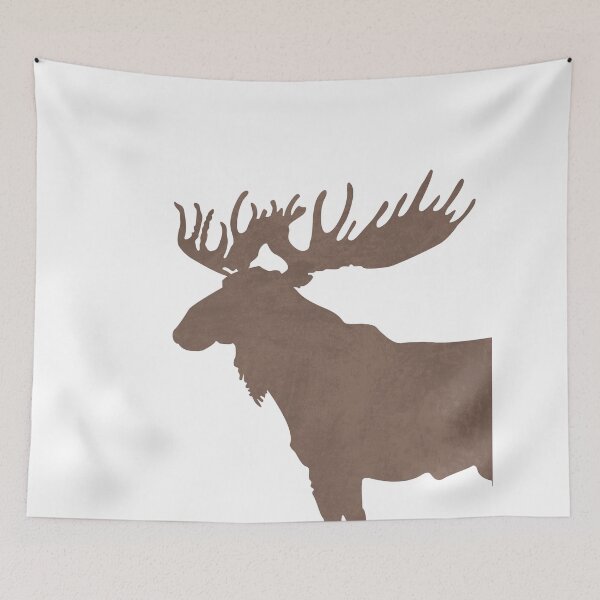 Item preview, Minimal Moose Silhouette - Scandinavian Nursery Decor - Animal Friends - For Kids Room - Brown designed and sold by Studio Grafiikka.