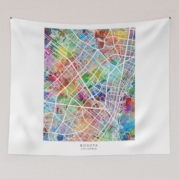 Item preview, Bogota Colombia City Map designed and sold by ArtPrints.