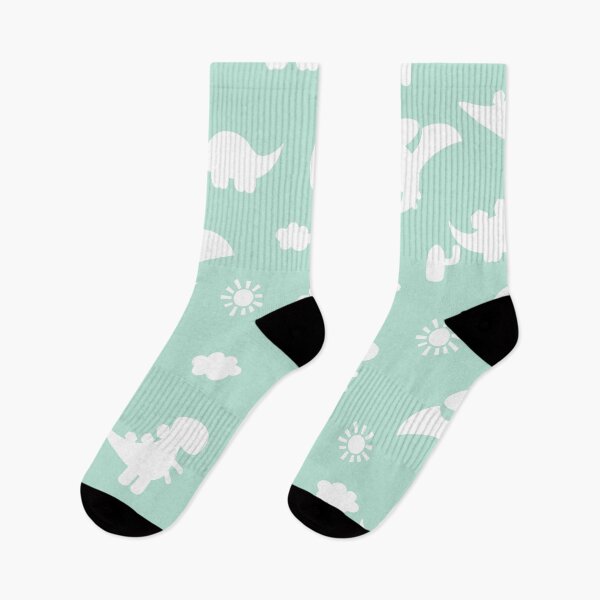 Item preview, Dinosaur Dinos cartoon silhouette Green and White designed and sold by Ladies-Boutique.