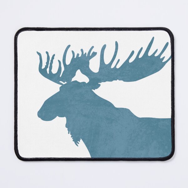 Item preview, Blue Moose Silhouette - Scandinavian Nursery Decor - Animal Friends - For Kids Room - Minimal designed and sold by Studio Grafiikka.