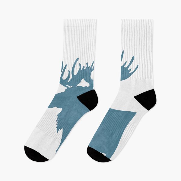 Item preview, Blue Moose Silhouette - Scandinavian Nursery Decor - Animal Friends - For Kids Room - Minimal designed and sold by Studio Grafiikka.