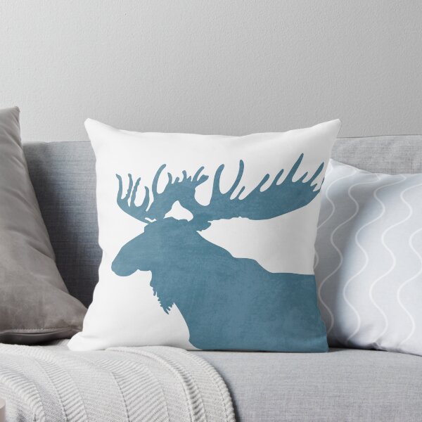 Item preview, Blue Moose Silhouette - Scandinavian Nursery Decor - Animal Friends - For Kids Room - Minimal designed and sold by Studio Grafiikka.