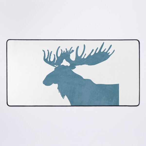 Item preview, Blue Moose Silhouette - Scandinavian Nursery Decor - Animal Friends - For Kids Room - Minimal designed and sold by Studio Grafiikka.