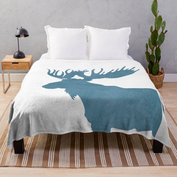 Item preview, Blue Moose Silhouette - Scandinavian Nursery Decor - Animal Friends - For Kids Room - Minimal designed and sold by Studio Grafiikka.