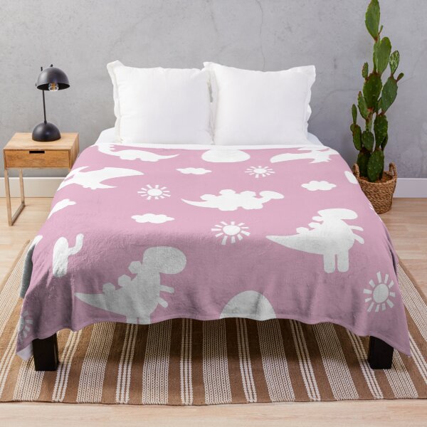 Item preview, Dinosaur Dinos cartoon silhouette Pink and White designed and sold by Ladies-Boutique.