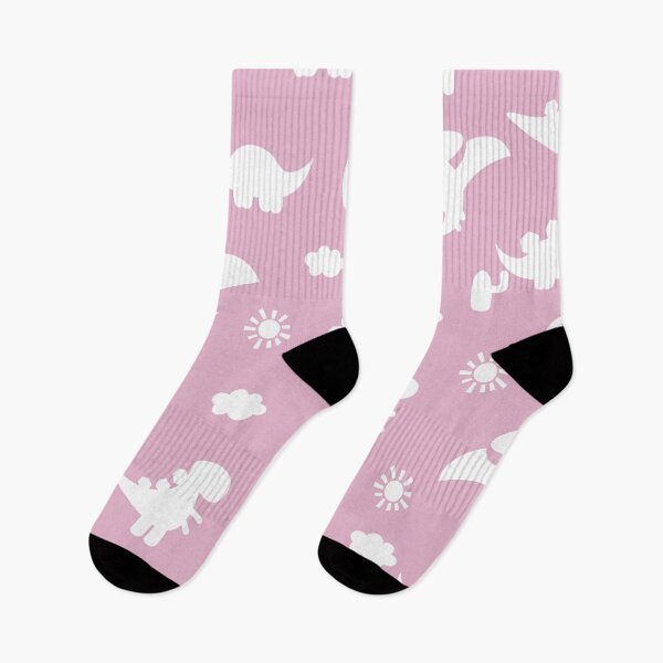 Item preview, Dinosaur Dinos cartoon silhouette Pink and White designed and sold by Ladies-Boutique.