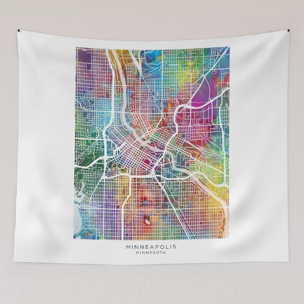 Item preview, Minneapolis Minnesota City Map designed and sold by ArtPrints.