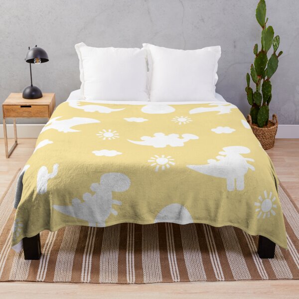 Item preview, Dinosaur Dinos cartoon silhouette Yellow and White designed and sold by Ladies-Boutique.
