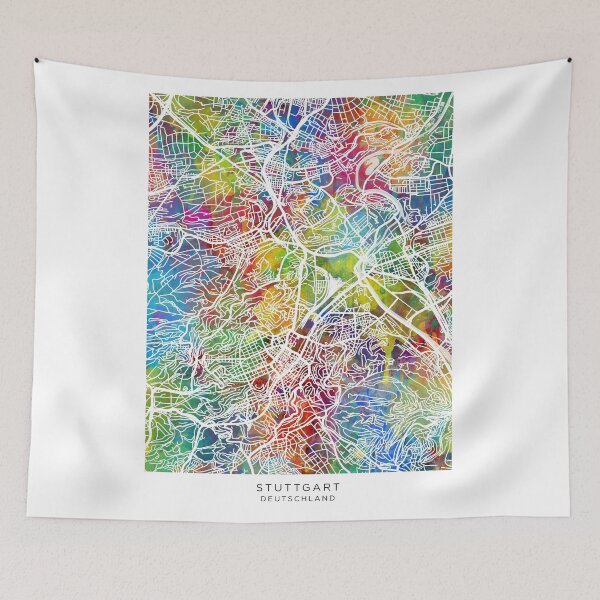 Item preview, Stuttgart Germany City Map designed and sold by ArtPrints.
