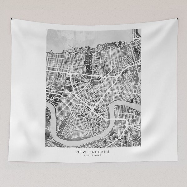 Item preview, New Orleans City Map designed and sold by ArtPrints.