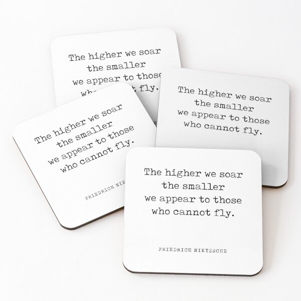 Item preview, The higher we soar - Friedrich Nietzsche Quote - Literature - Typewriter Print designed and sold by Studio Grafiikka.