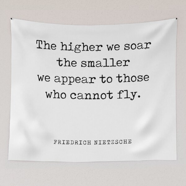 Item preview, The higher we soar - Friedrich Nietzsche Quote - Literature - Typewriter Print designed and sold by Studio Grafiikka.