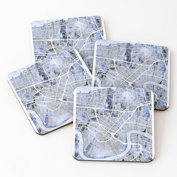 Item preview, New Orleans City Map designed and sold by ArtPrints.