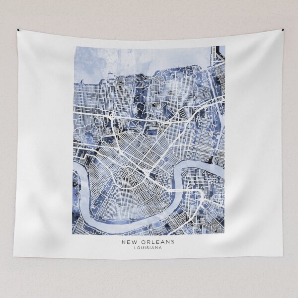 Item preview, New Orleans City Map designed and sold by ArtPrints.