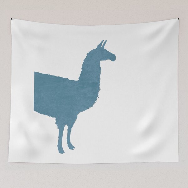 Item preview, Blue Llama Silhouette - Scandinavian Nursery Decor - Animal Friends - For Kids Room - Minimal designed and sold by Studio Grafiikka.