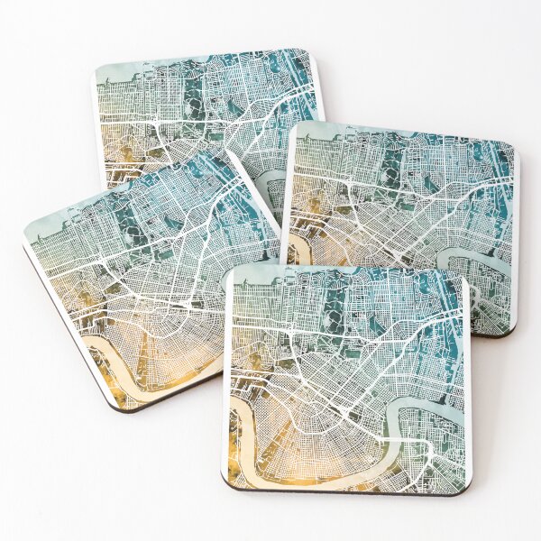 Item preview, New Orleans City Map designed and sold by ArtPrints.