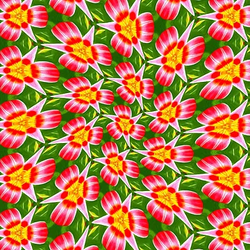 Artwork thumbnail, Orange Lily Pattern by Patternflower